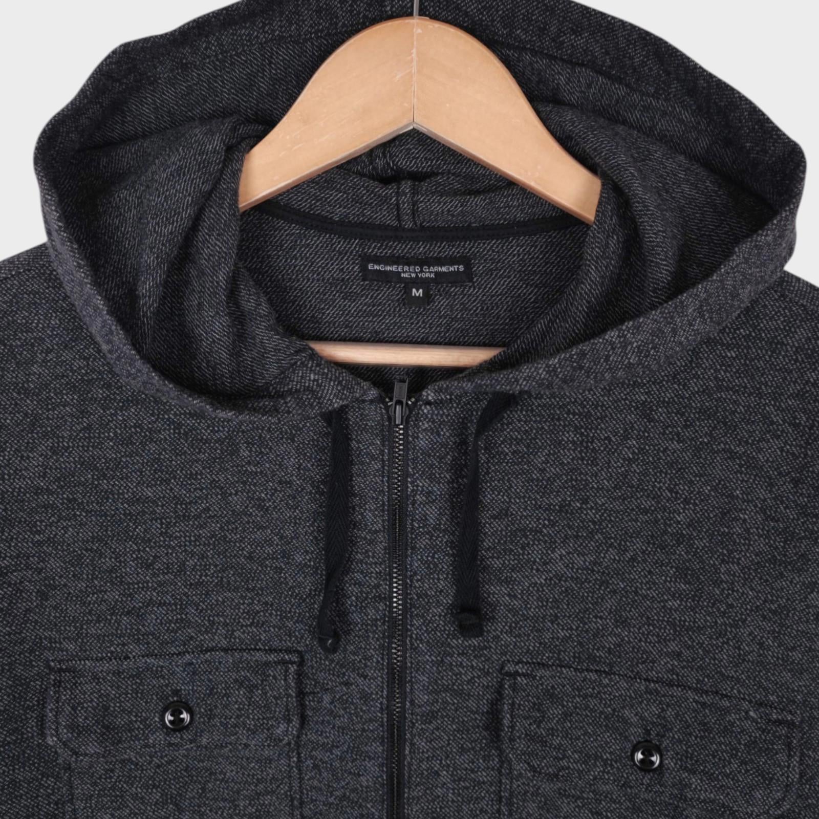 ENGINEERED GARMENTS Men's Grey Made in USA Cotton Cagoule Smock Jacket