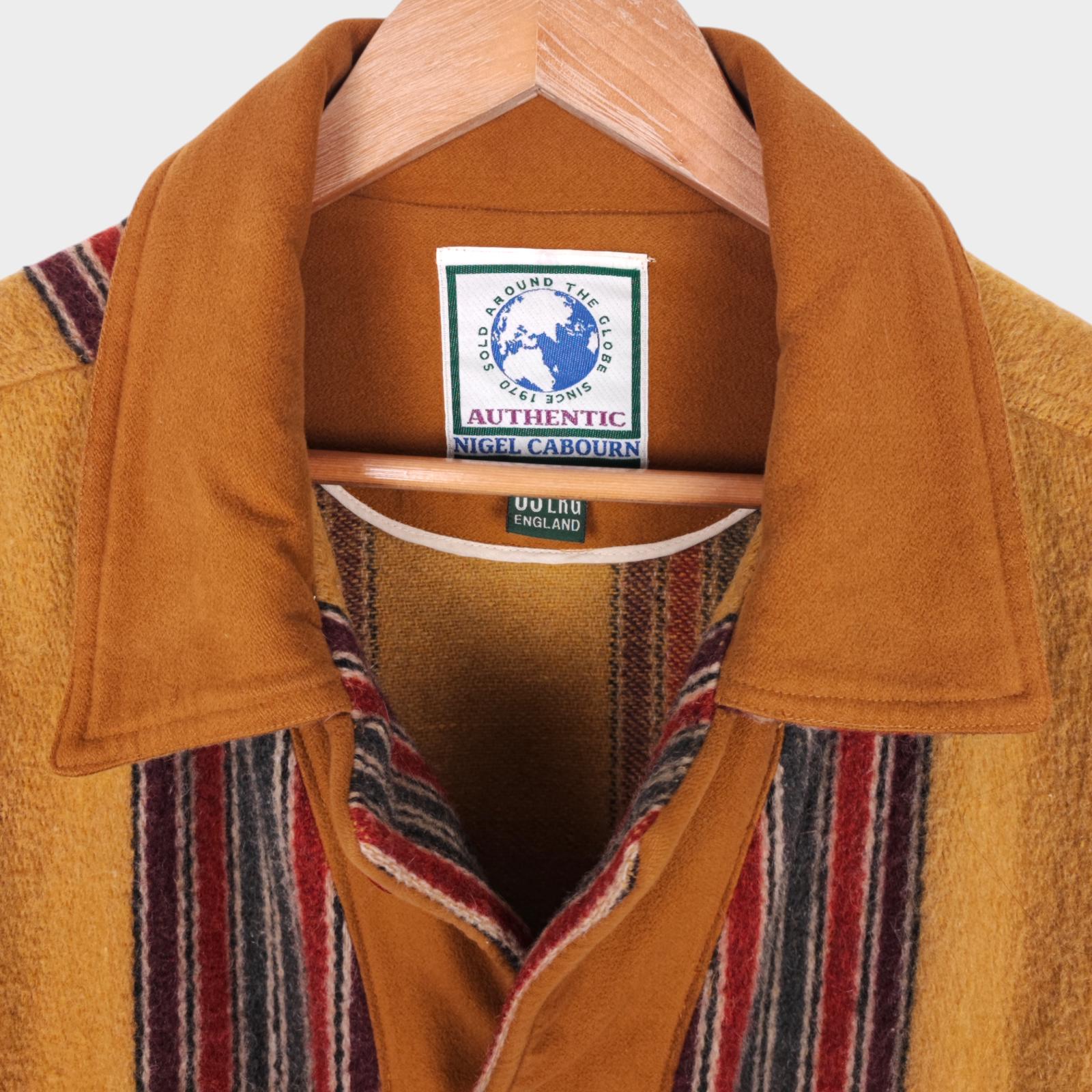 NIGEL CABOURN Men's Vintage 100% Wool Striped Jacket