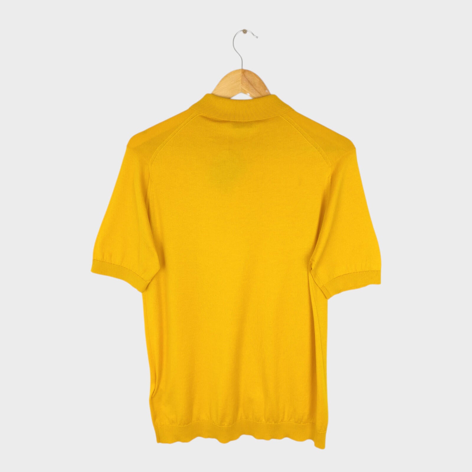 JOHN SMEDLEY Men's Lemon Zest Yellow 100% Sea Island Cotton Reid Polo Shirt