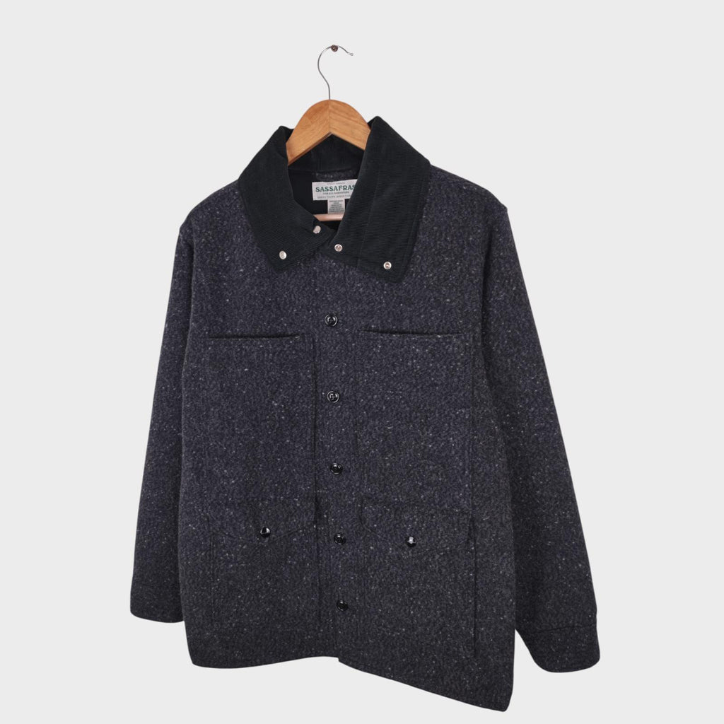 SASSAFRAS Men's Made in Japan Wool Blend Leaf Pruner Tube Jacket