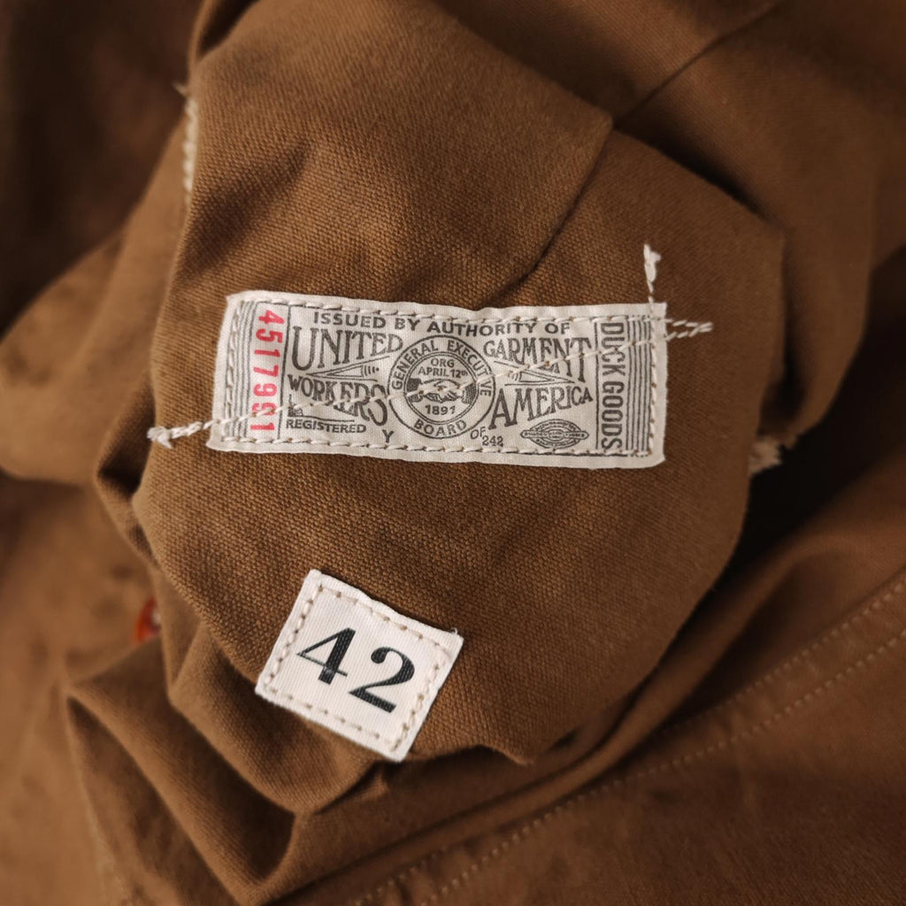 FREEWHEELERS Union Special Overalls Men's Made in Japan Brown Duck Canvas Chore Jacket