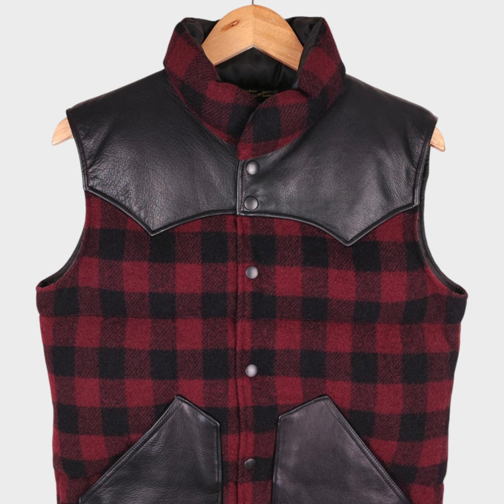 STEVENSON OVERALL Men's Buffalo Check Down Gilet