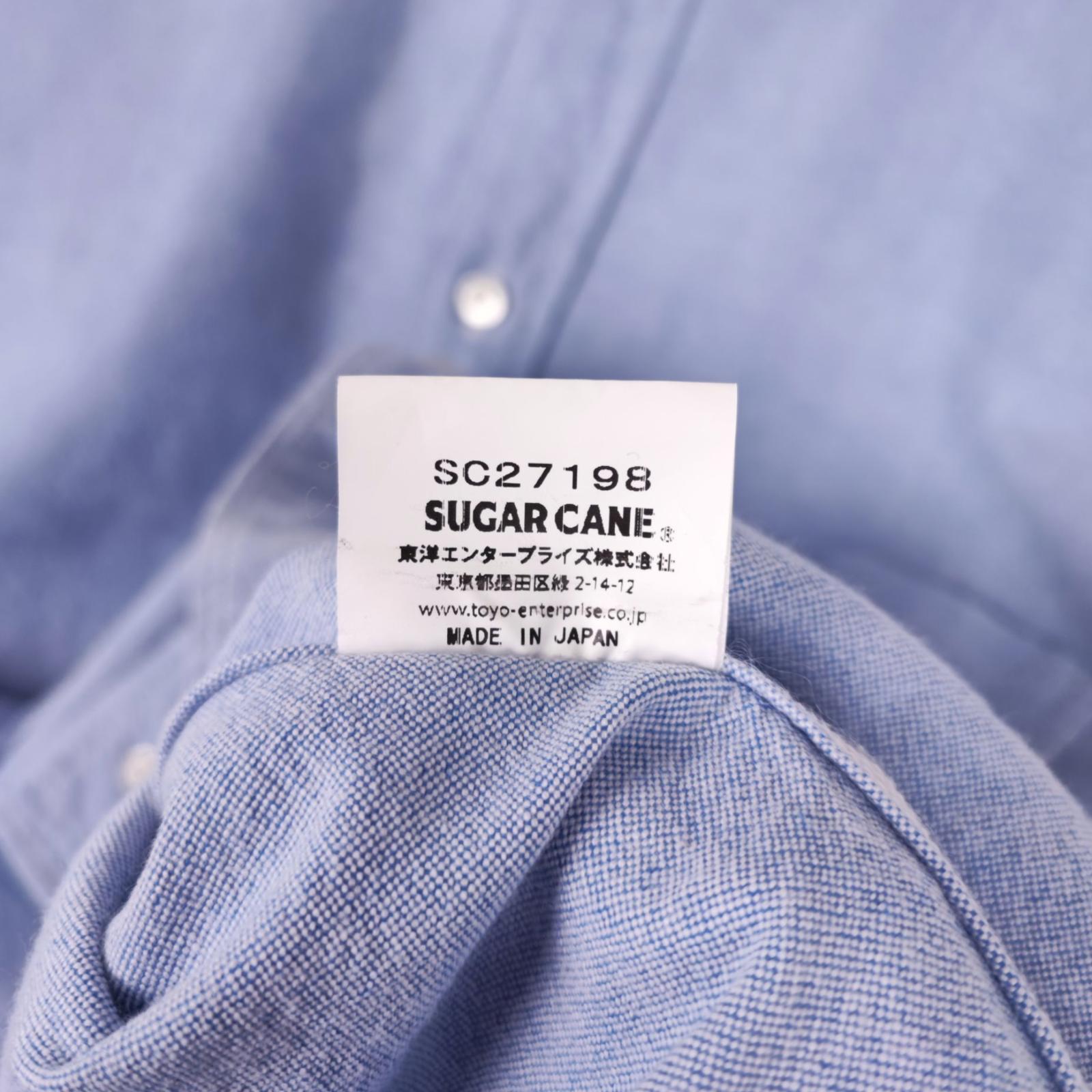 SUGAR CANE Men's Made in Japan Blue Button Down BD Shirt