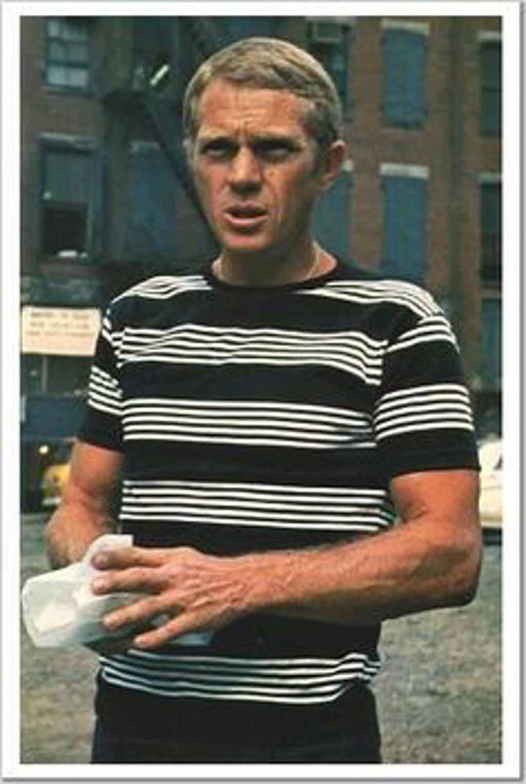 TOYS MCCOY McHill Sportswear Men's Made in Japan Steve McQueen Black/White Striped T-Shirt