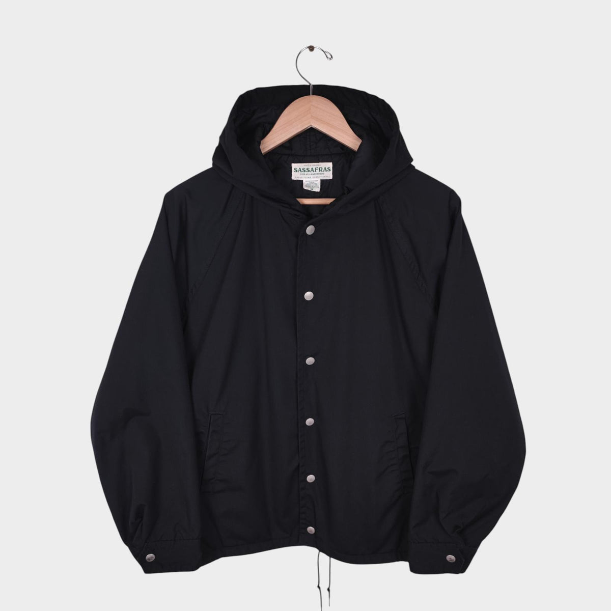 SASSAFRAS Men's Made in Japan Black Padded Bud Breaker Jacket
