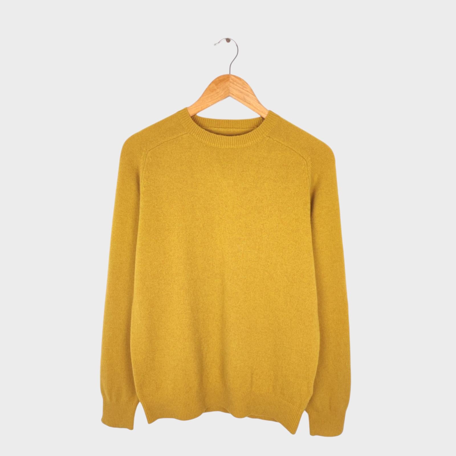 BEAMS PLUS Men's Yellow 100% Wool Jumper