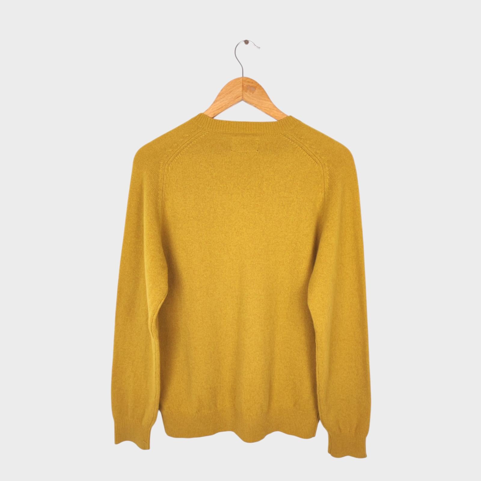 BEAMS PLUS Men's Yellow 100% Wool Jumper
