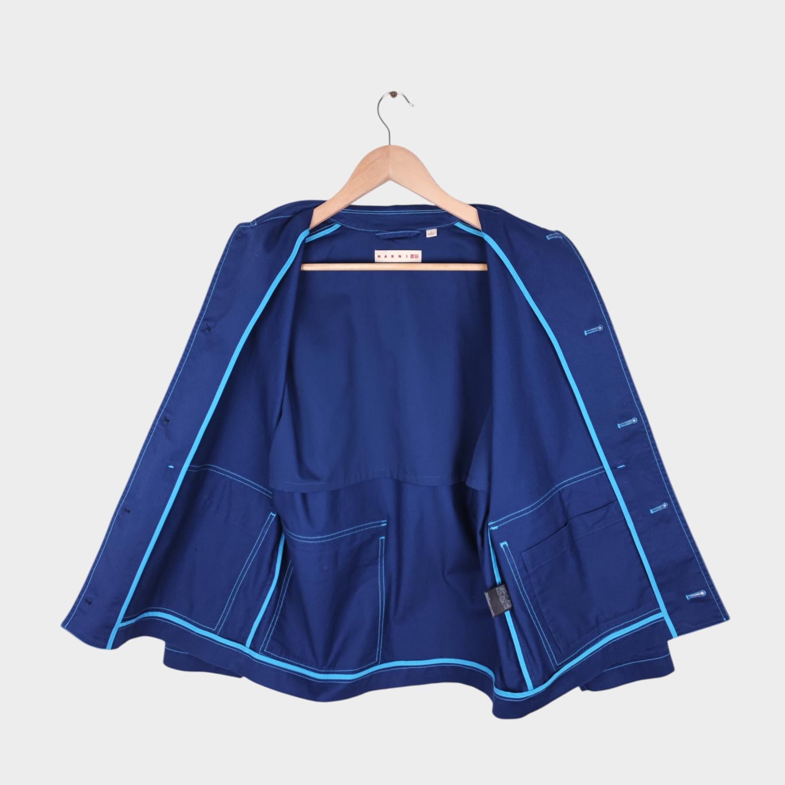 MARNI x UNIQLO Men's Blue Cotton Twill Work Chore Jacket