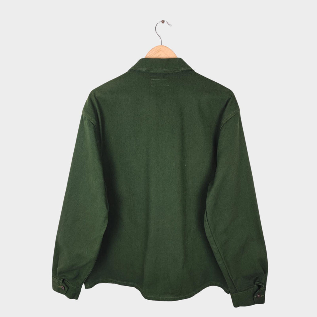 TELLASON Men's Green Made in USA Bull Denim Chore Jacket