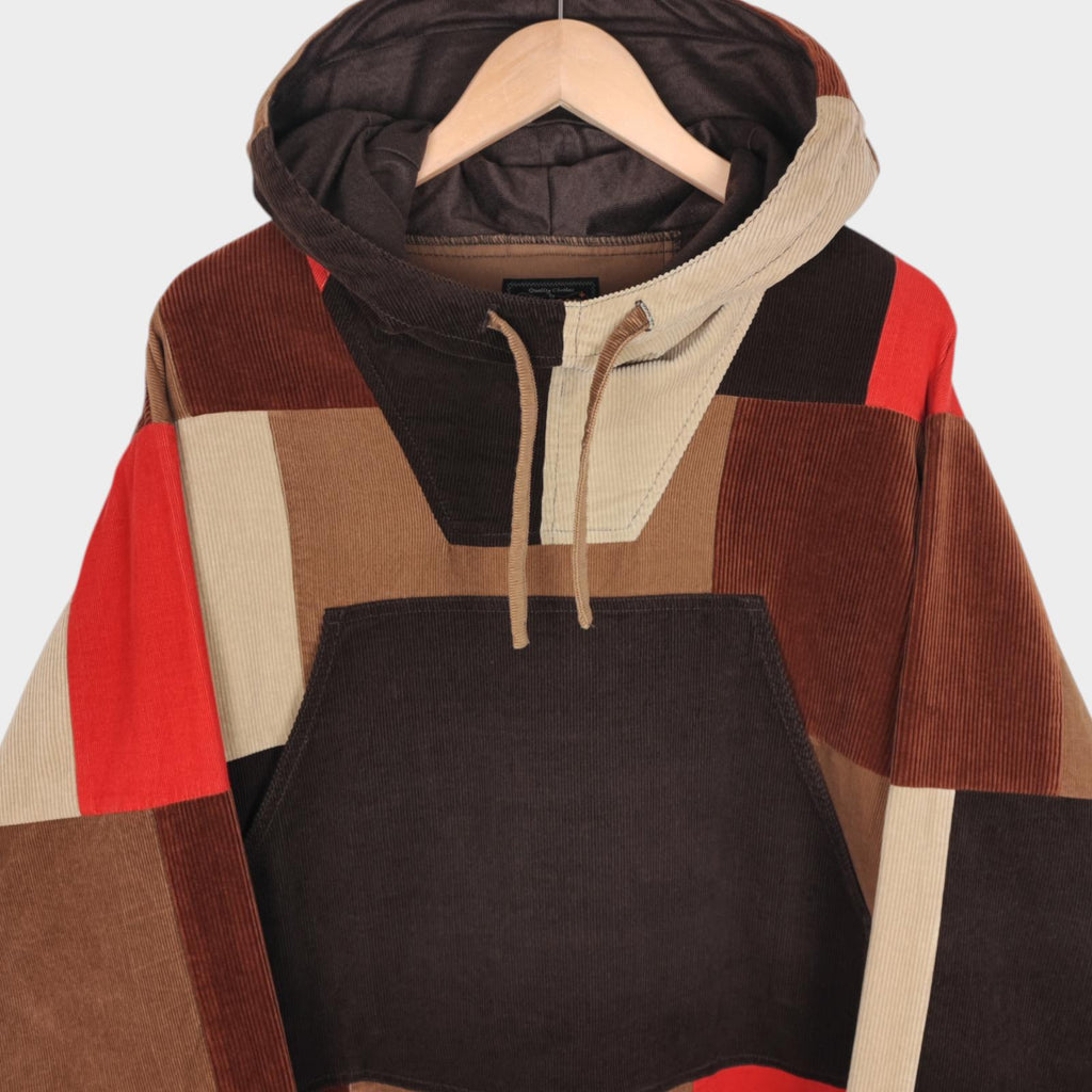 BEAMS PLUS Men's Multicoloured Military Corduroy Patchwork Smock
