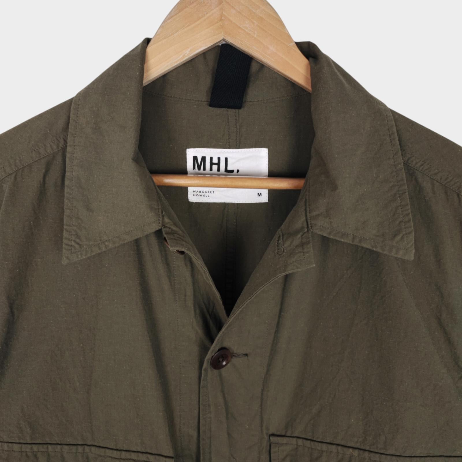 MHL MARGARET HOWELL Men's Khaki Green Lightweight Cotton Linen Jacket