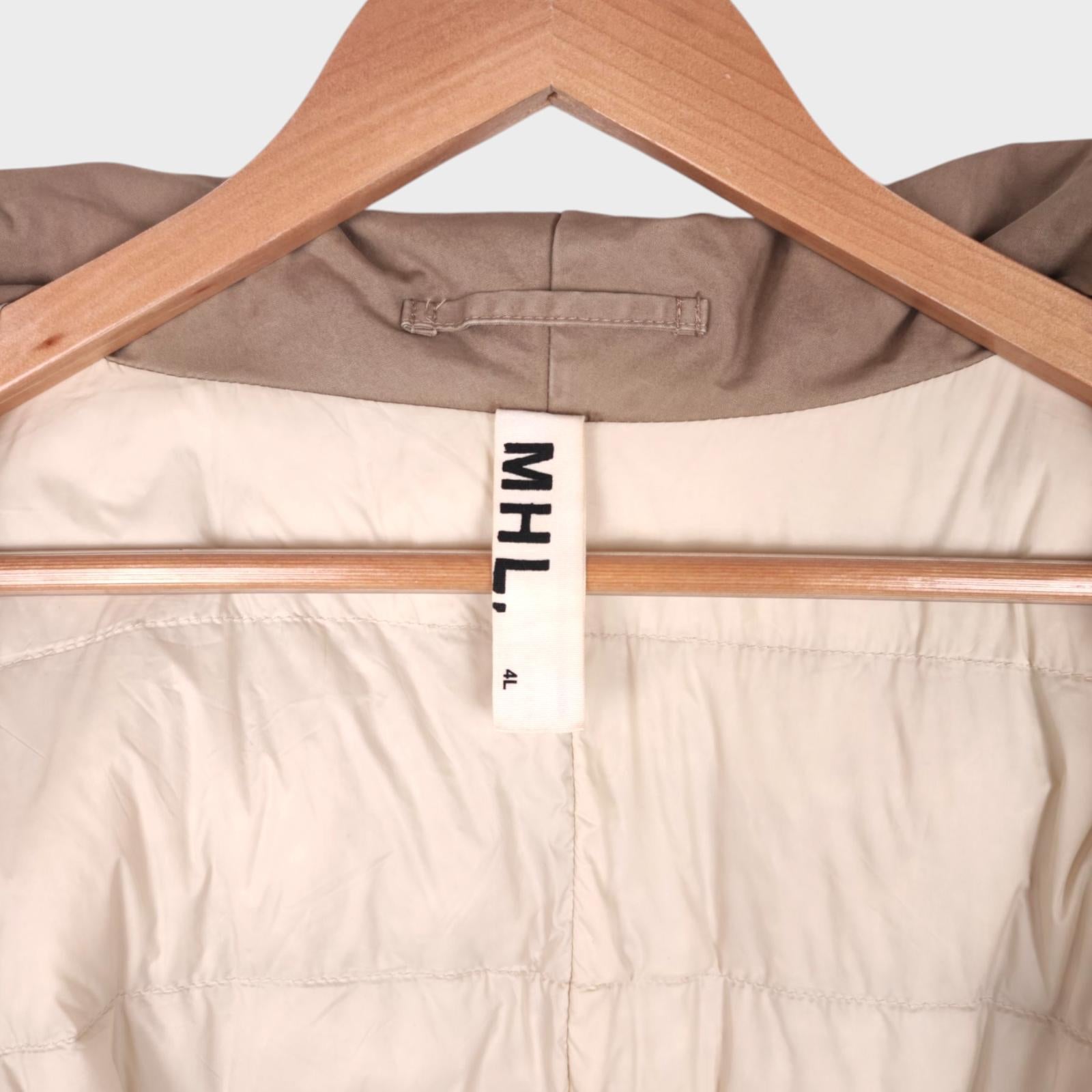 MHL MARGARET HOWELL Men's Beige Down Lined Parka Jacket