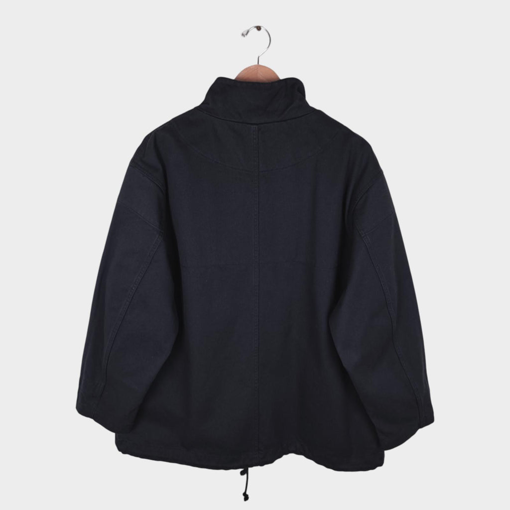 MHL MARGARET HOWELL Men's Black Heavyweight Relaxed Fit Jacket Smock