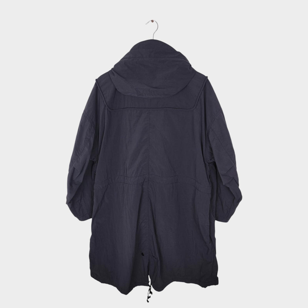 NORBIT BY HIROSHI NOZAWA Men's Grey Water Repellent Nylon Duffle Mod Coat Jacket