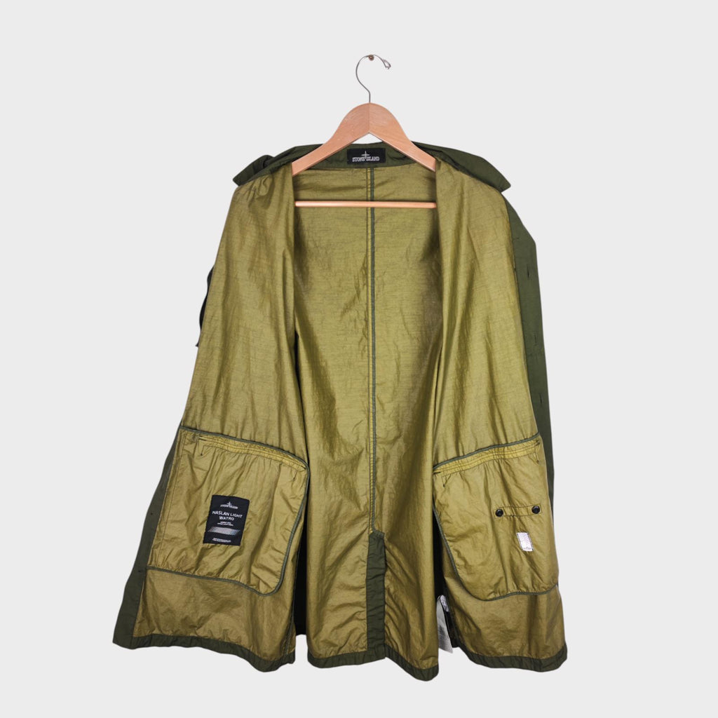 STONE ISLAND SHADOW PROJECT Men's Green Naslan Light Watro Mac Coat Jacket