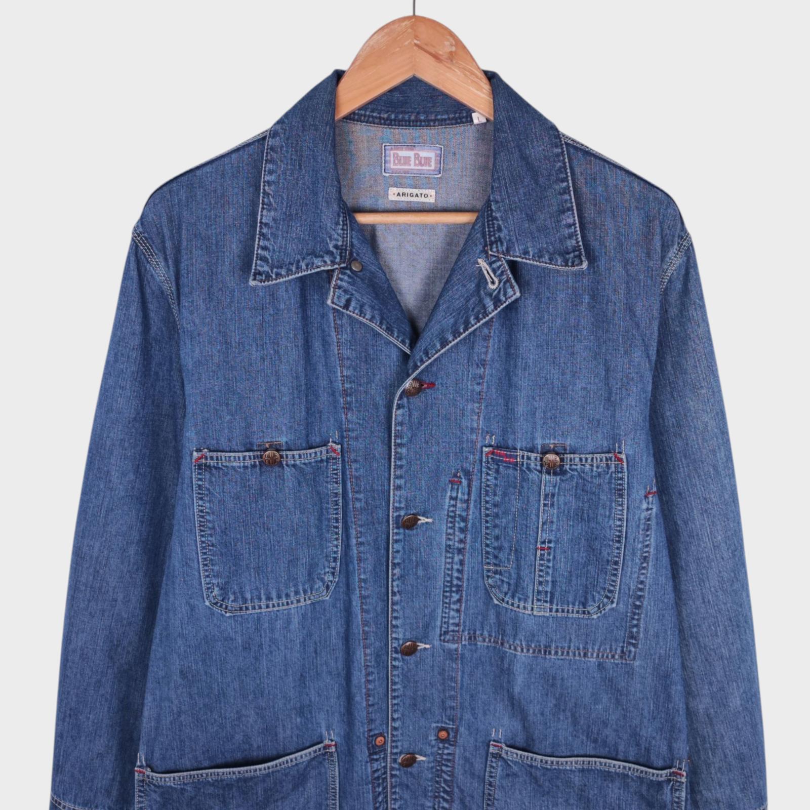 BLUE BLUE JAPAN Men's Made in Japan Blue Denim Chore Jacket