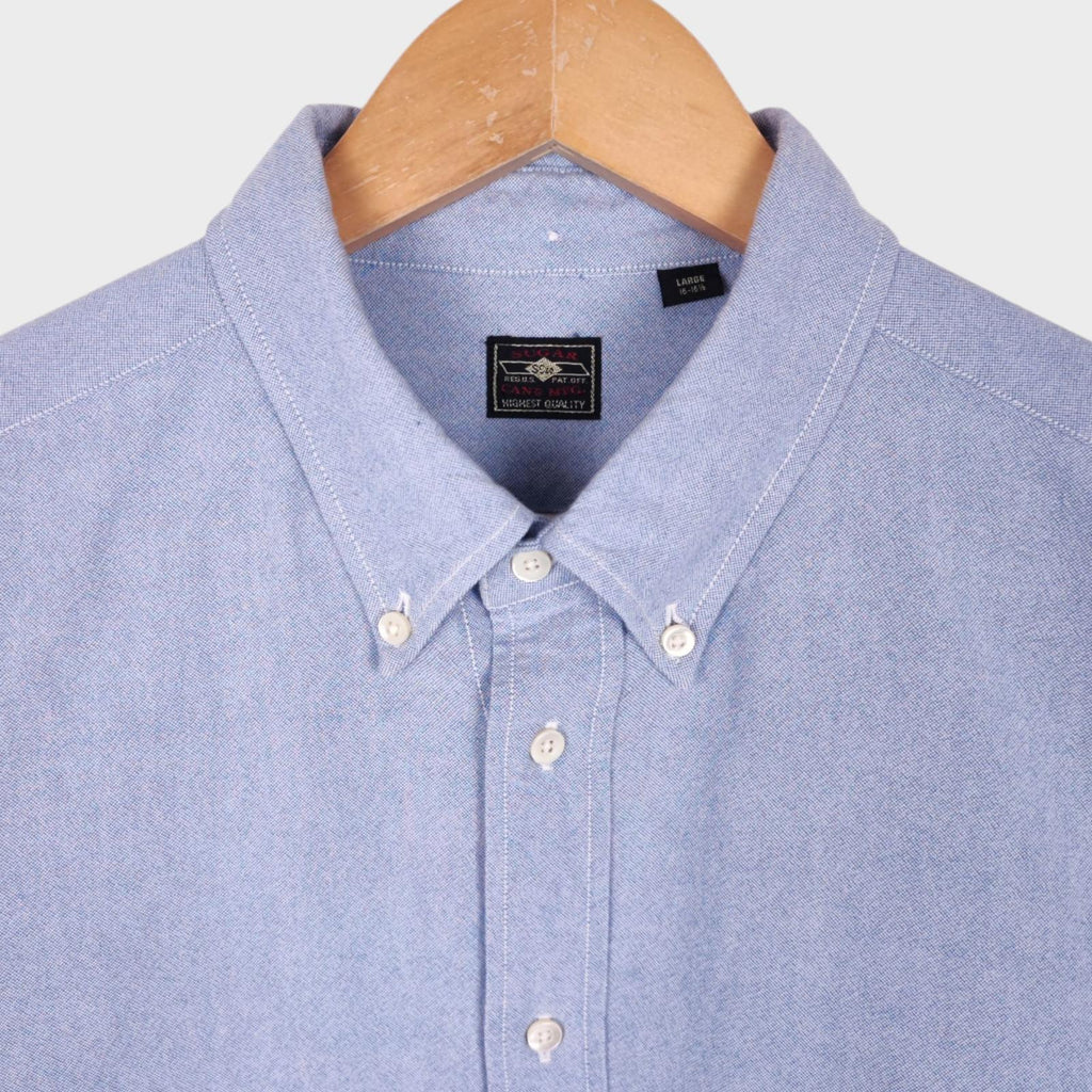 SUGAR CANE Men's Made in Japan Blue Button Down BD Shirt