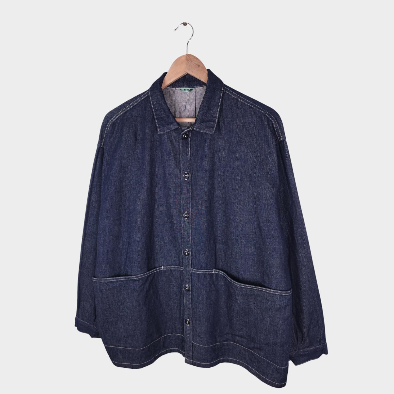 SPELLBOUND Men's Made in Japan Blue Boxy Fit Denim Utility Jacket