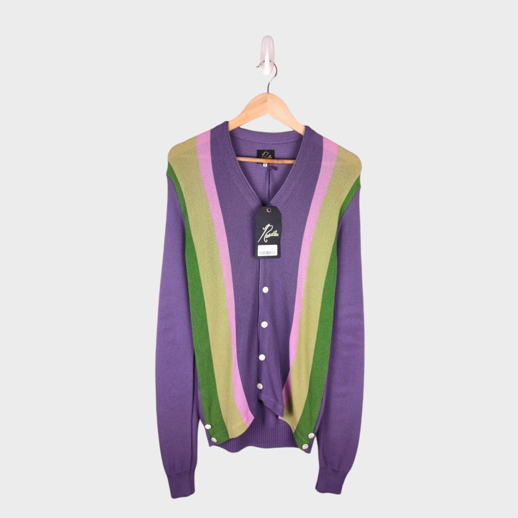 NEEDLES Men V-Neck Purl Stitch Made in Japan Cardigan