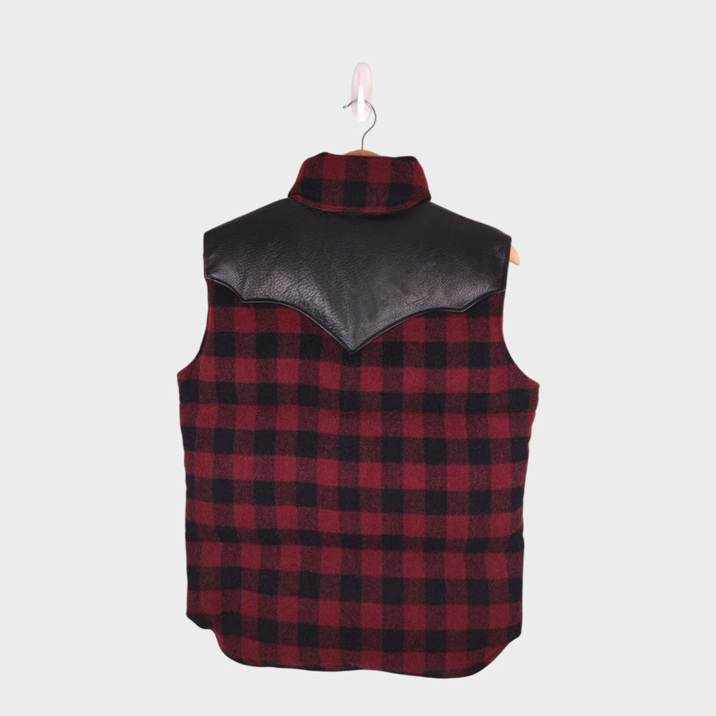 STEVENSON OVERALL Men's Buffalo Check Down Gilet