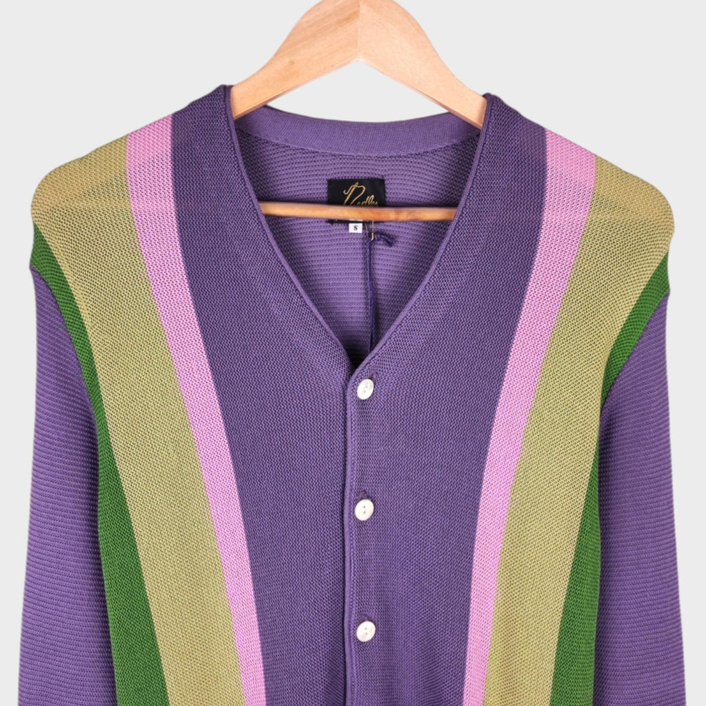 NEEDLES Men V-Neck Purl Stitch Made in Japan Cardigan