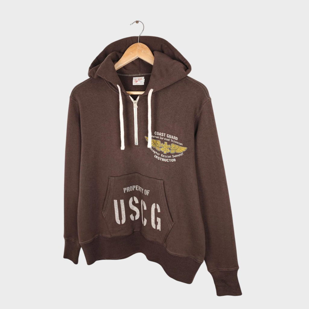TOYS MCCOY McHill Sportswear Men's Made in Japan Brown USCG Hoodie