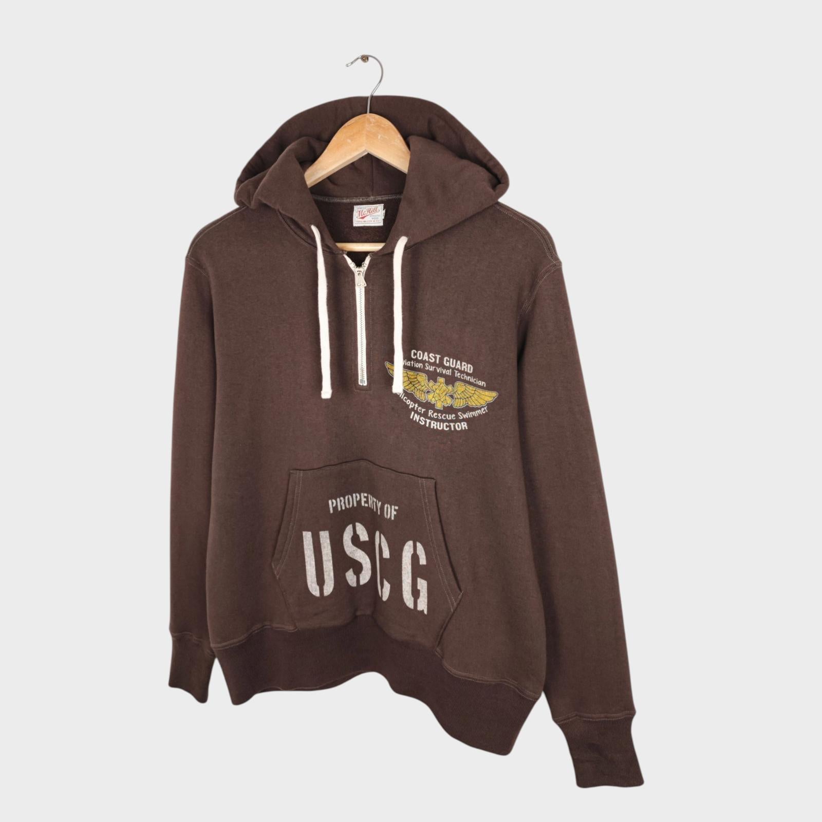 TOYS MCCOY McHill Sportswear Men's Made in Japan Brown USCG Hoodie
