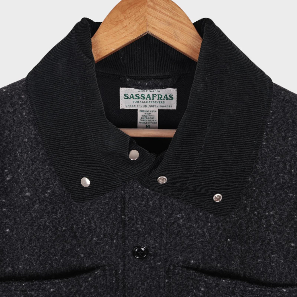 SASSAFRAS Men's Made in Japan Wool Blend Leaf Pruner Tube Jacket