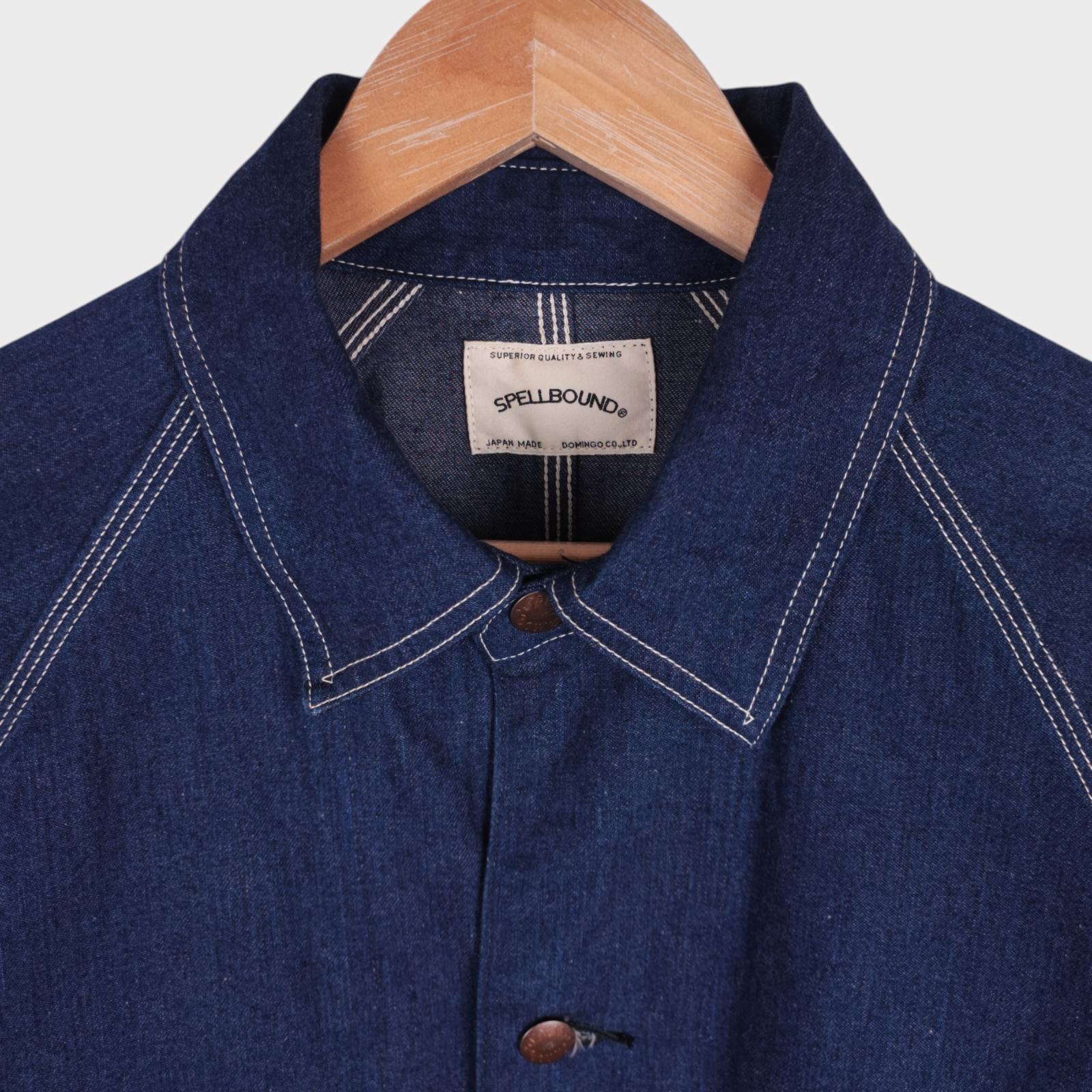 SPELLBOUND Men's Made in Japan Blue Denim Utility Chore Jacket