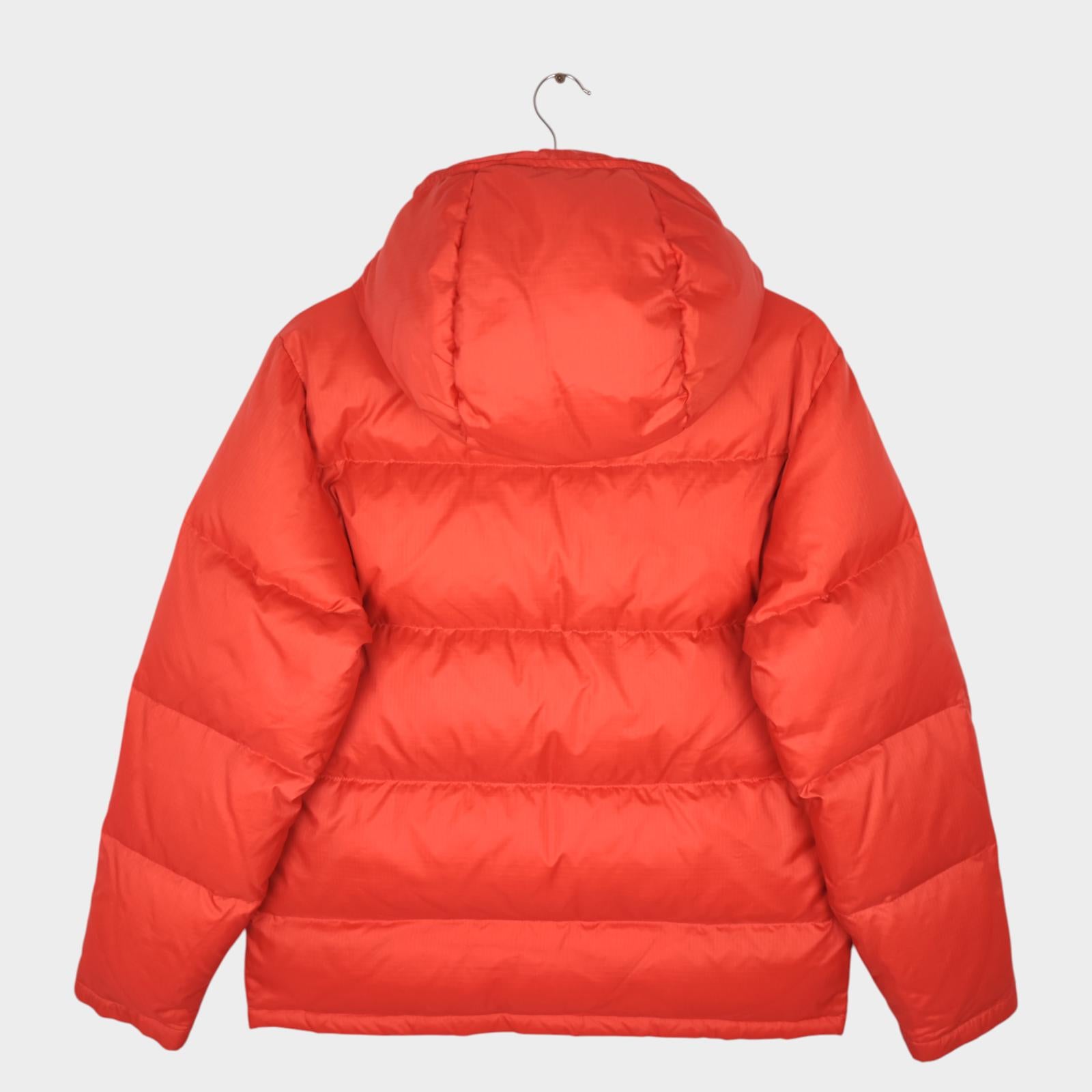 SUGAR CANE Men's Bright Orange Ripstop Nylon Down Puffer Jacket