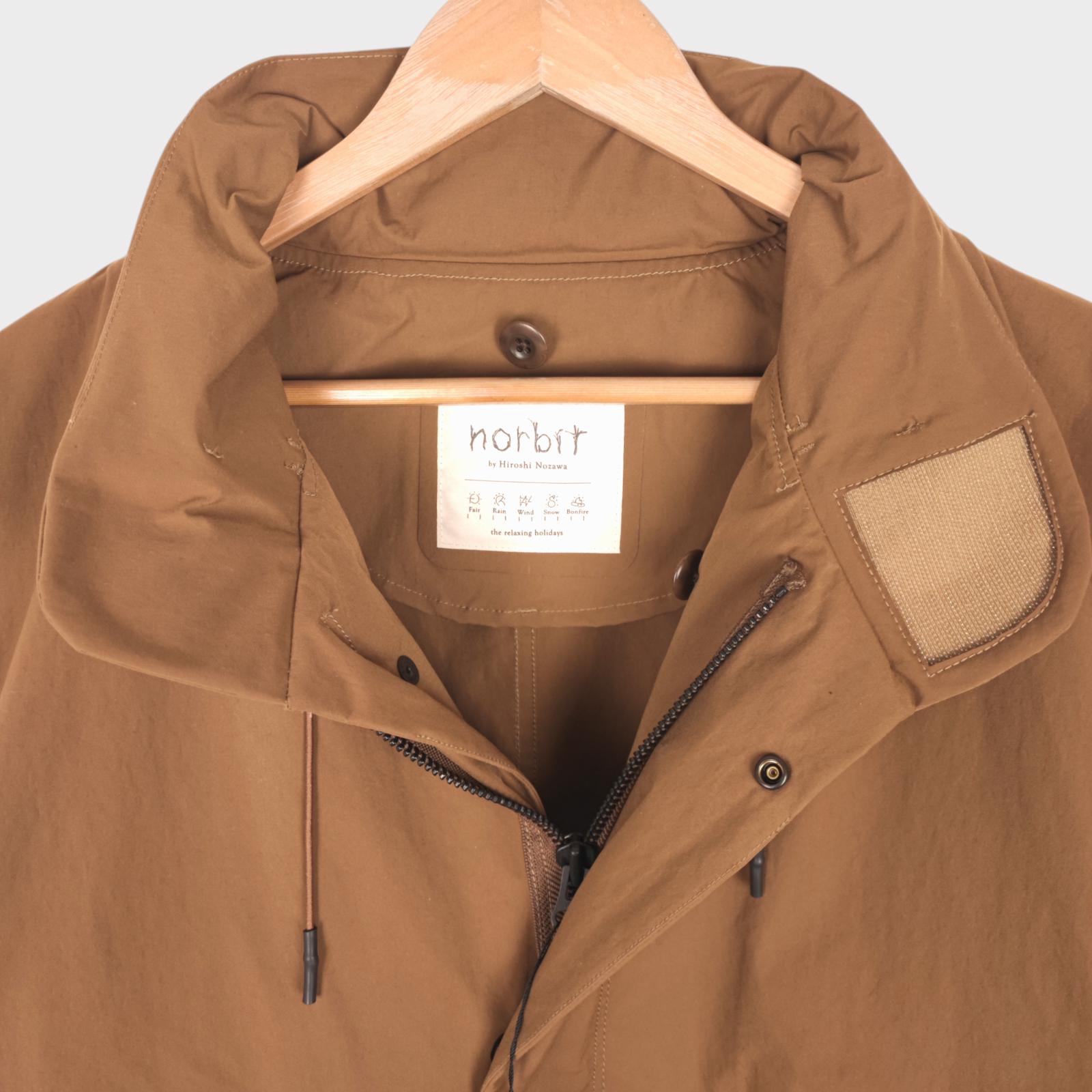 NORBIT BY HIROSHI NOZAWA Men's Coyote Beige Fishtail Wide Parka Coat Jacket - L