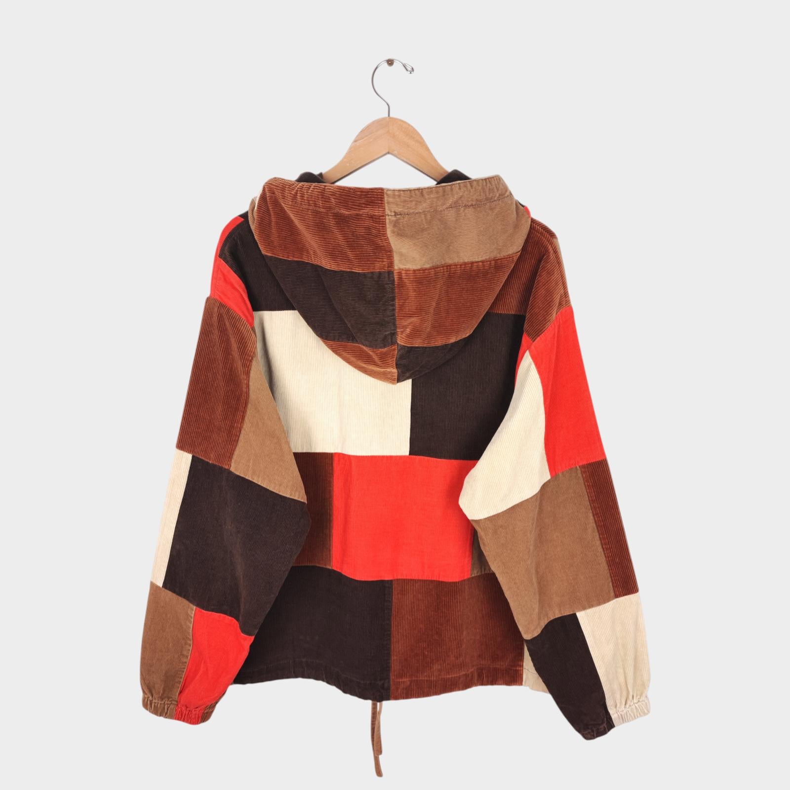 BEAMS PLUS Men's Multicoloured Military Corduroy Patchwork Smock