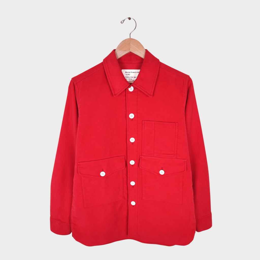 MOUNTAIN RESEARCH Men's Red Made in Japan Heavyweight Brushed Cotton CPO Jacket