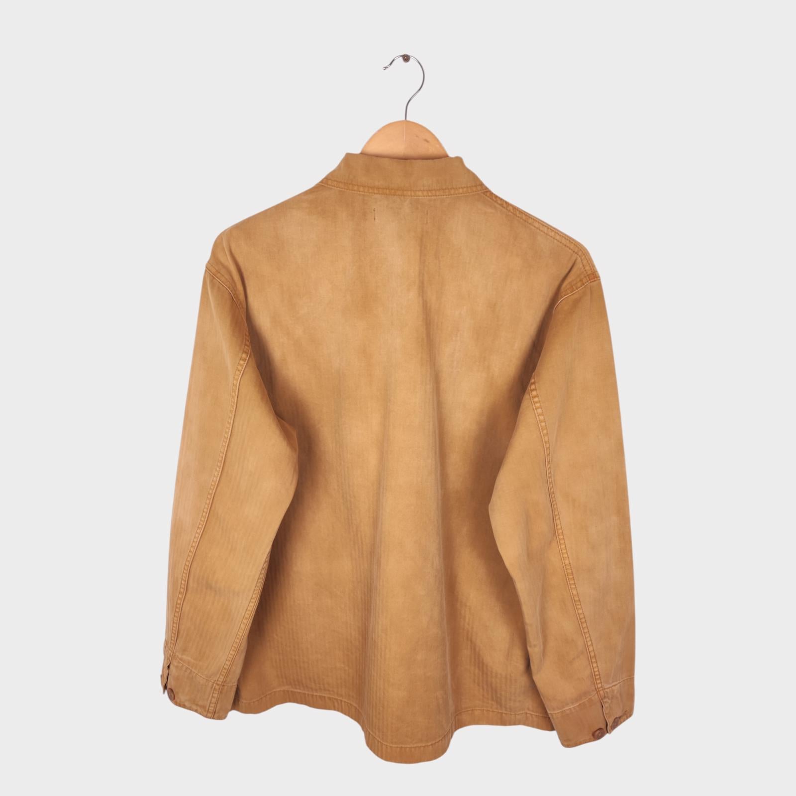 JW ANDERSON x UNIQLO Men's Washed Brown Embroidered Logo Chore Jacket