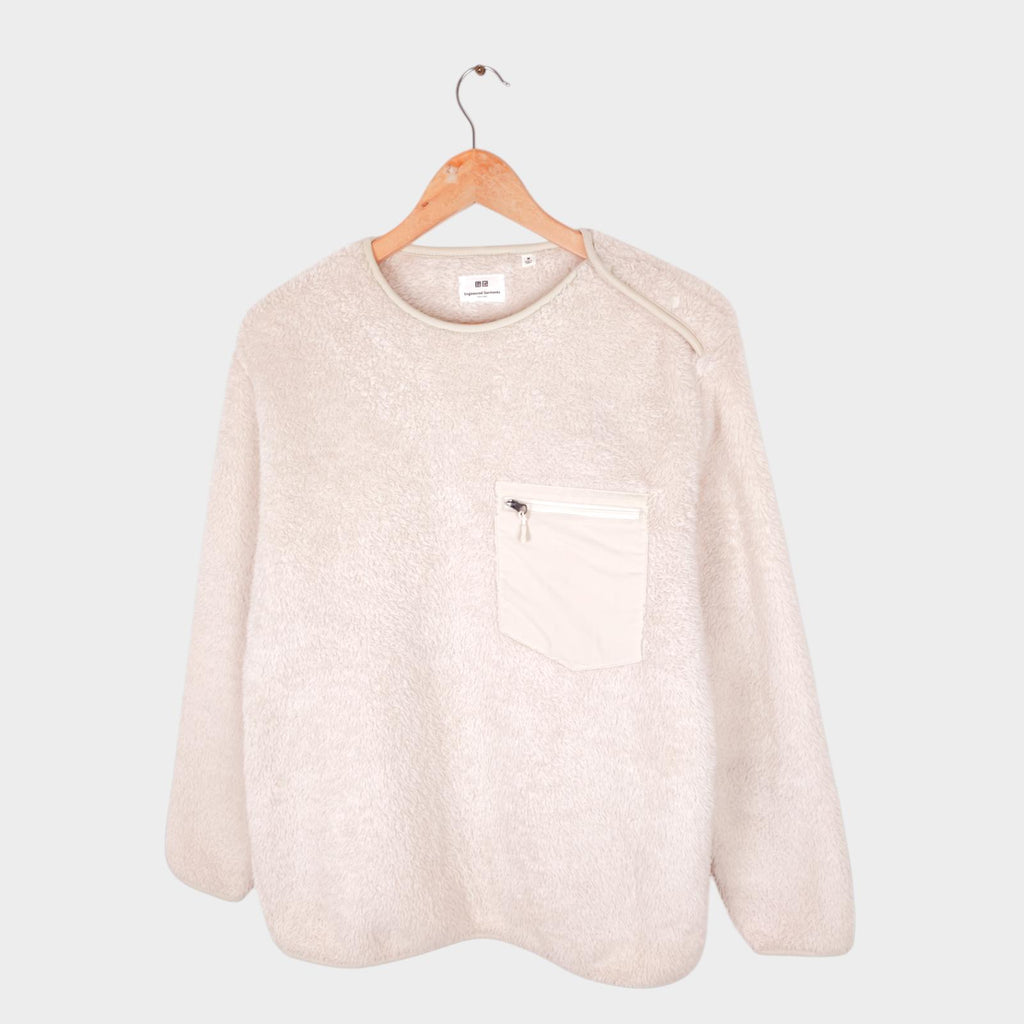 ENGINEERED GARMENTS x UNIQLO Men's Cream Sherpa Fleece Jumper