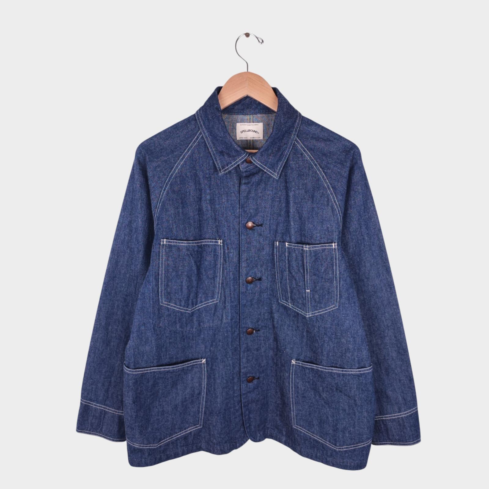 SPELLBOUND Men's Made in Japan Blue Denim Chore Jacket