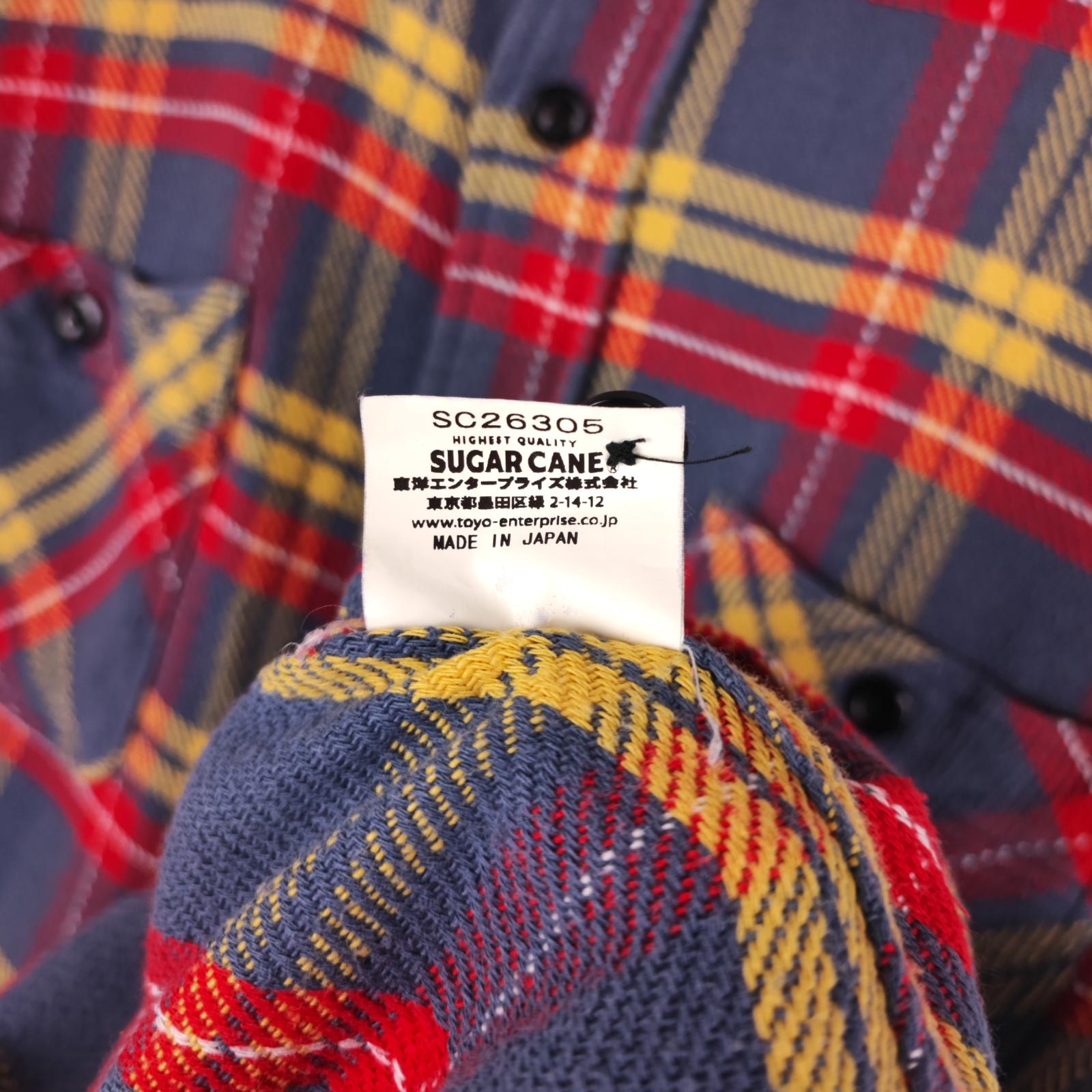SUGAR CANE Men's Made in Japan Checked Soft Twill Work Shirt