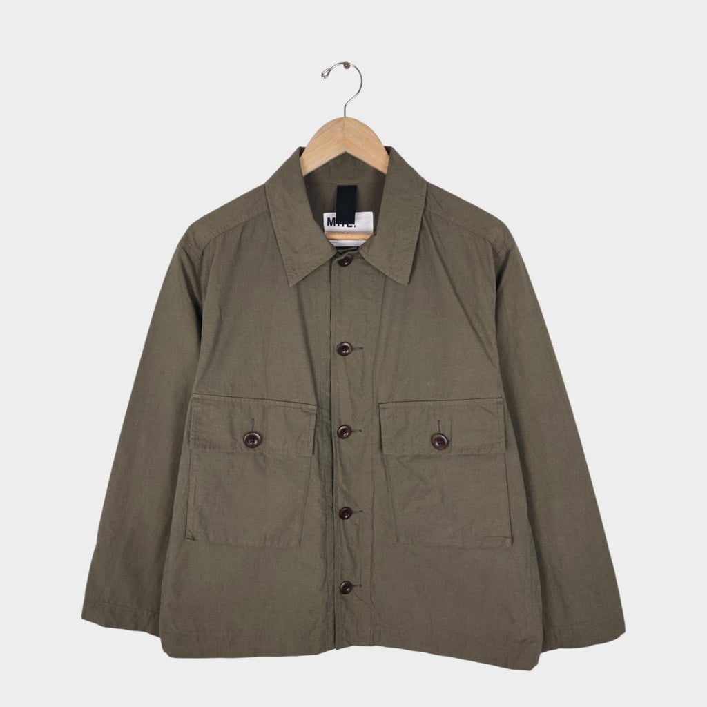 MHL MARGARET HOWELL Men's Khaki Green Lightweight Cotton Linen Jacket