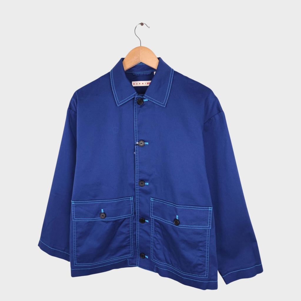 MARNI x UNIQLO Men's Blue Cotton Twill Chore Jacket
