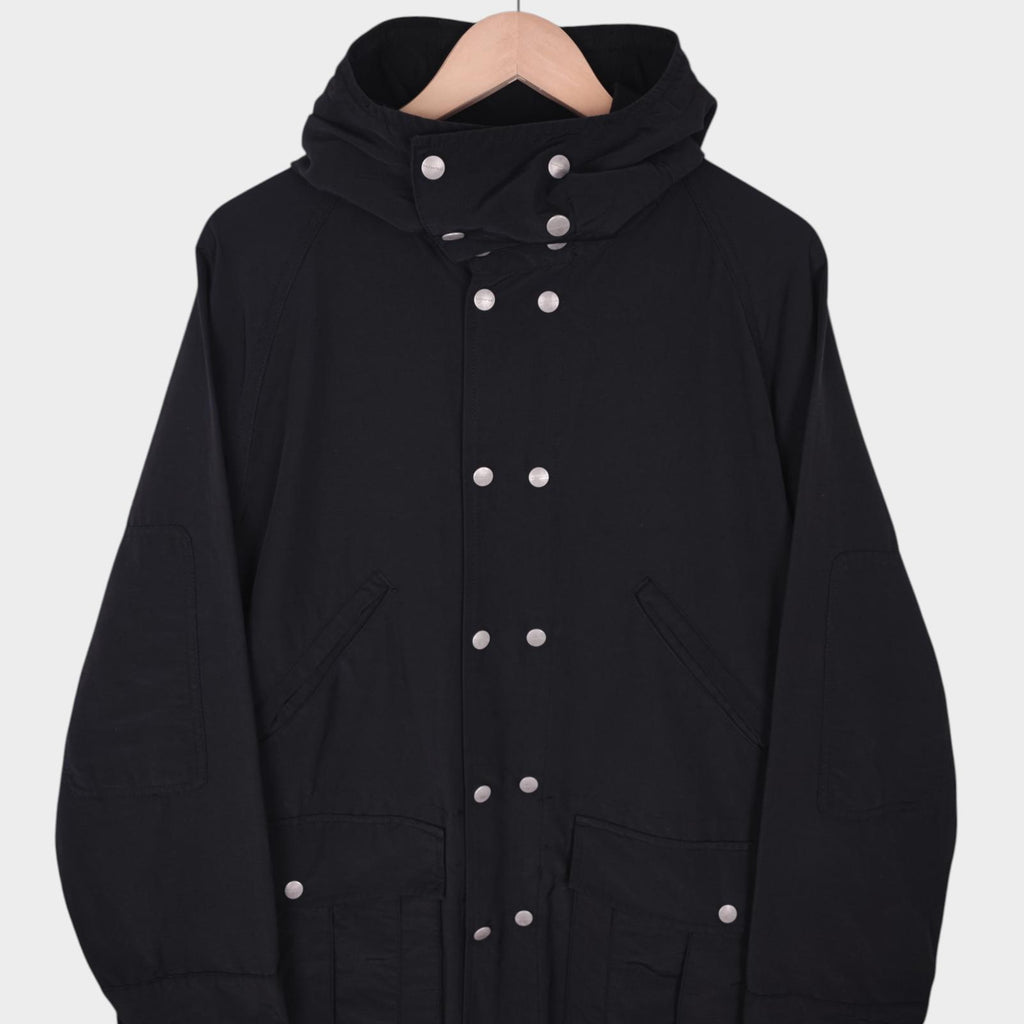 SASSAFRAS Men's Made in Japan Black 60/40 Cotton Nylon Blower Bud Parka Jacket