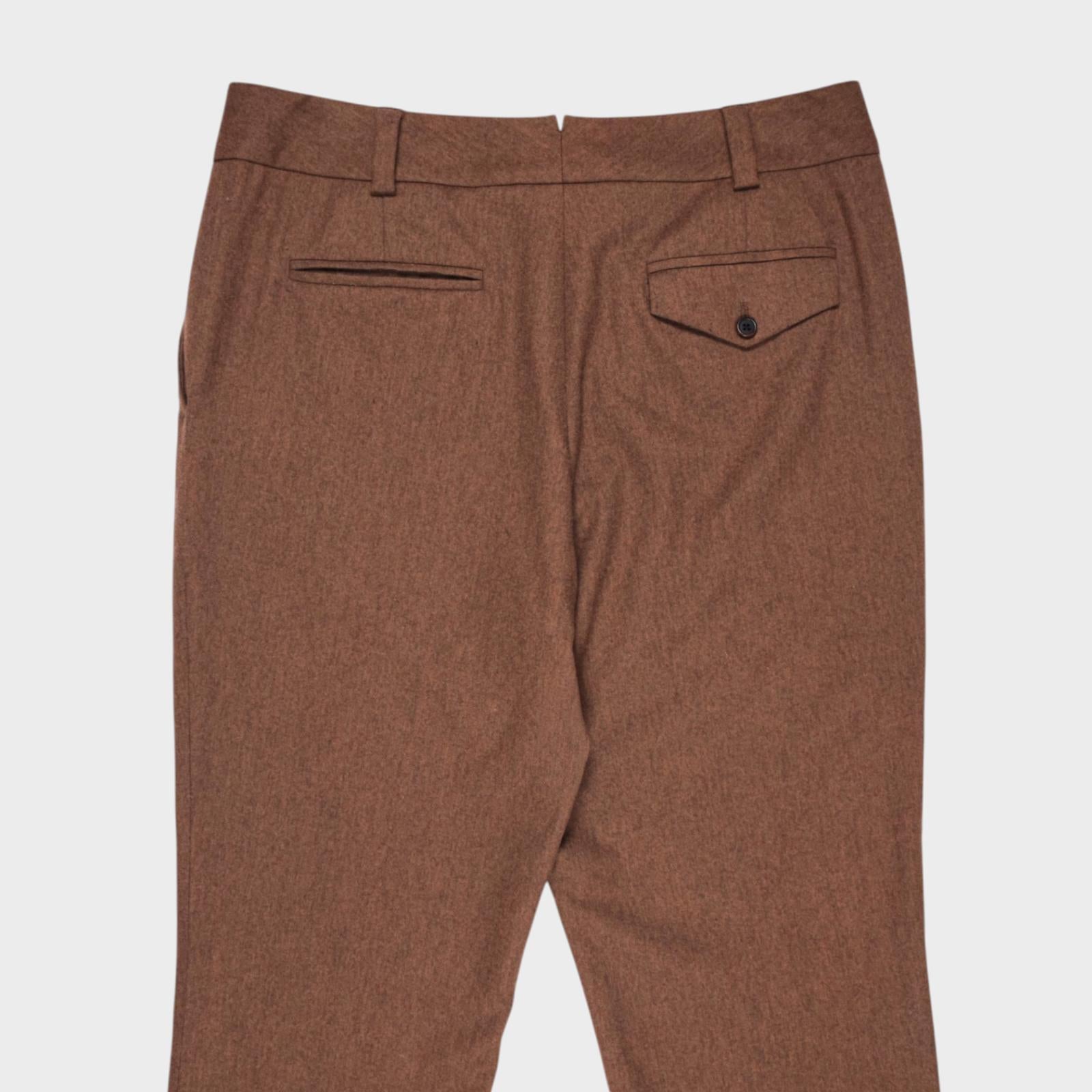 MARGARET HOWELL Women's Brown Made in Italy Wool Cashmere Trousers