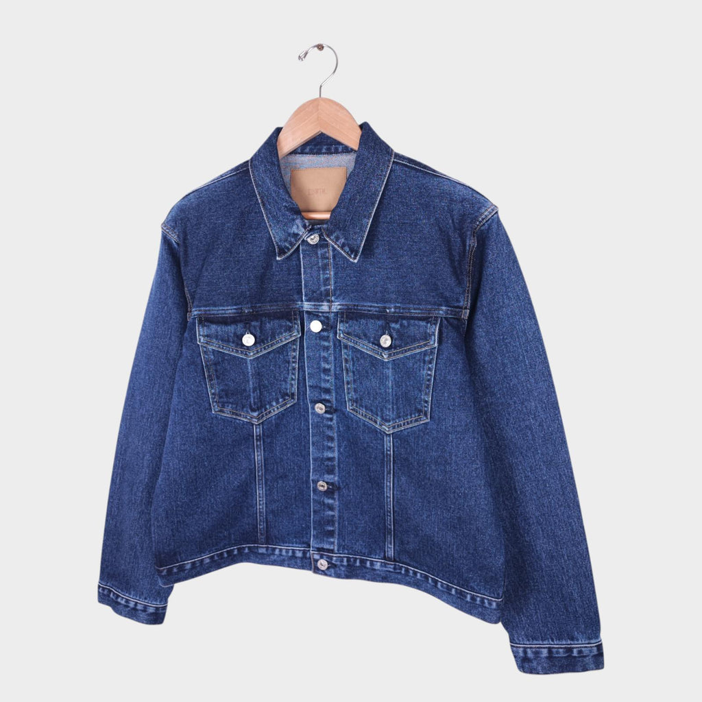 EDWIN Japan Men's Blue Cropped Trucker Jacket