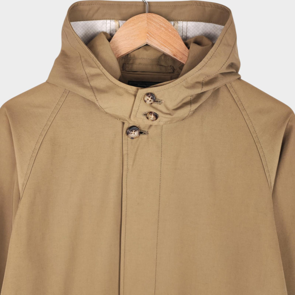 BEAMS PLUS Men's Beige 60/40 Cotton Nylon Hooded Parka Jacket