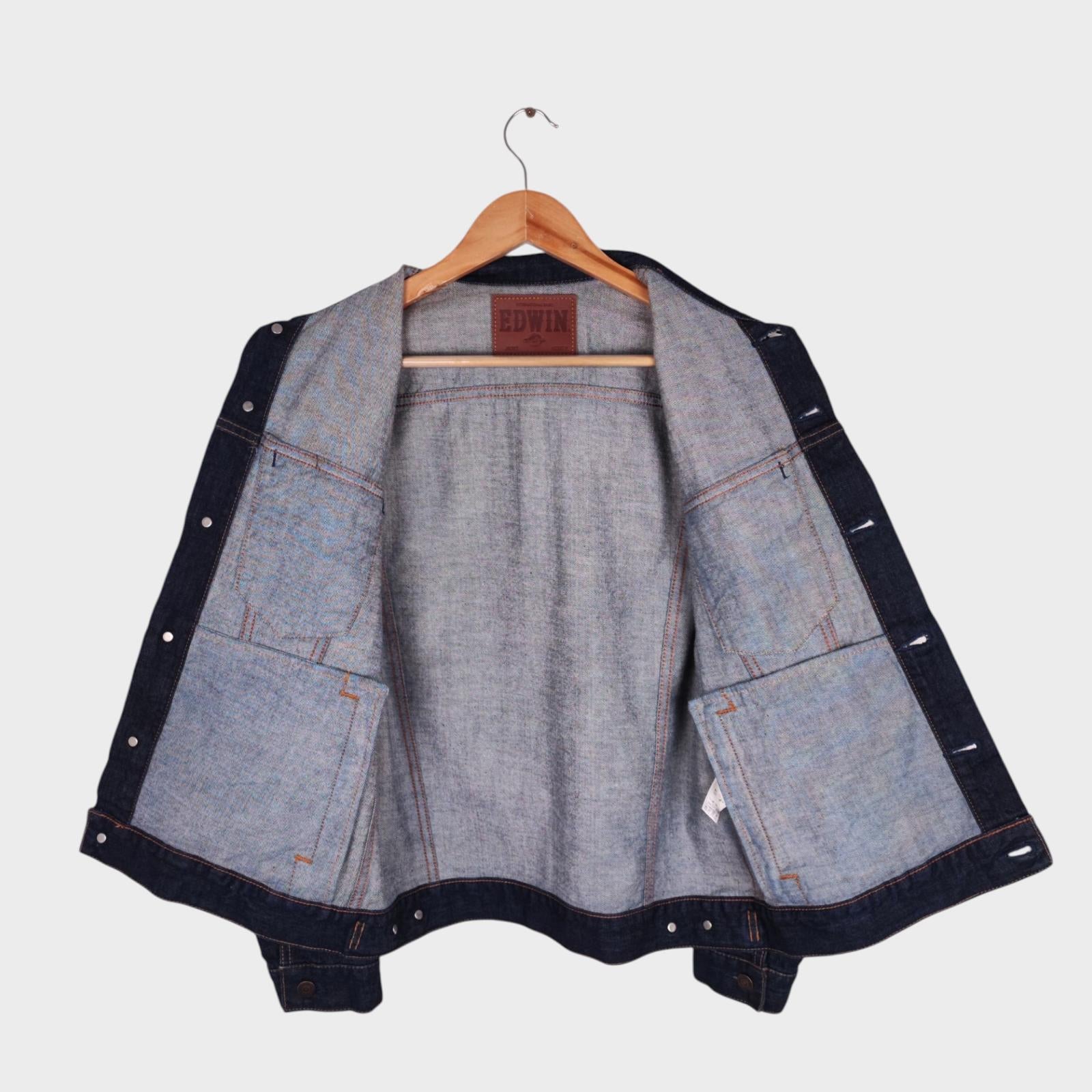 EDWIN Japan Men's Blue Denim Trucker Jacket