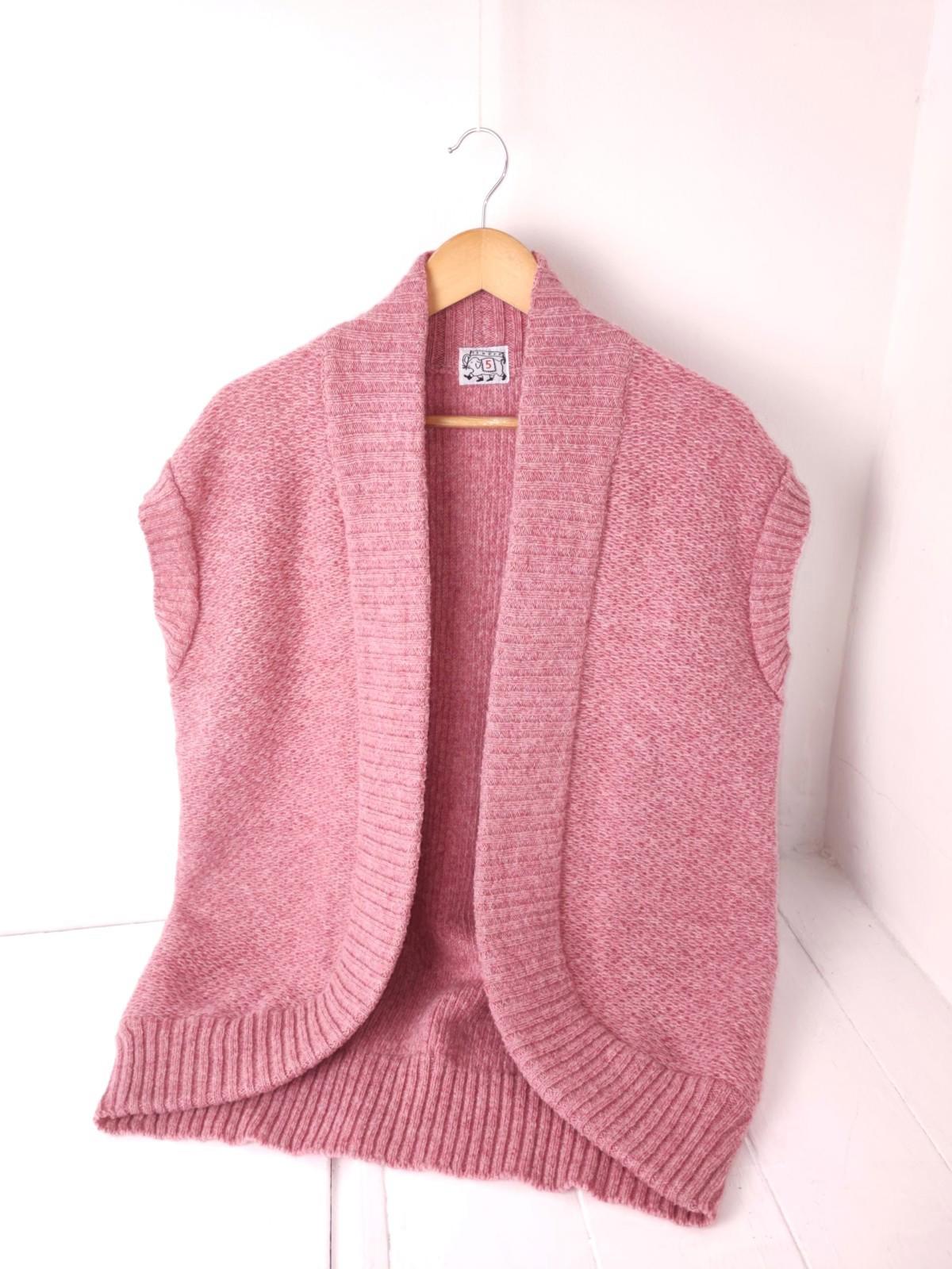 TENDER CO Men's Made in Scotland Pink Wide Rib Serpentine Vest