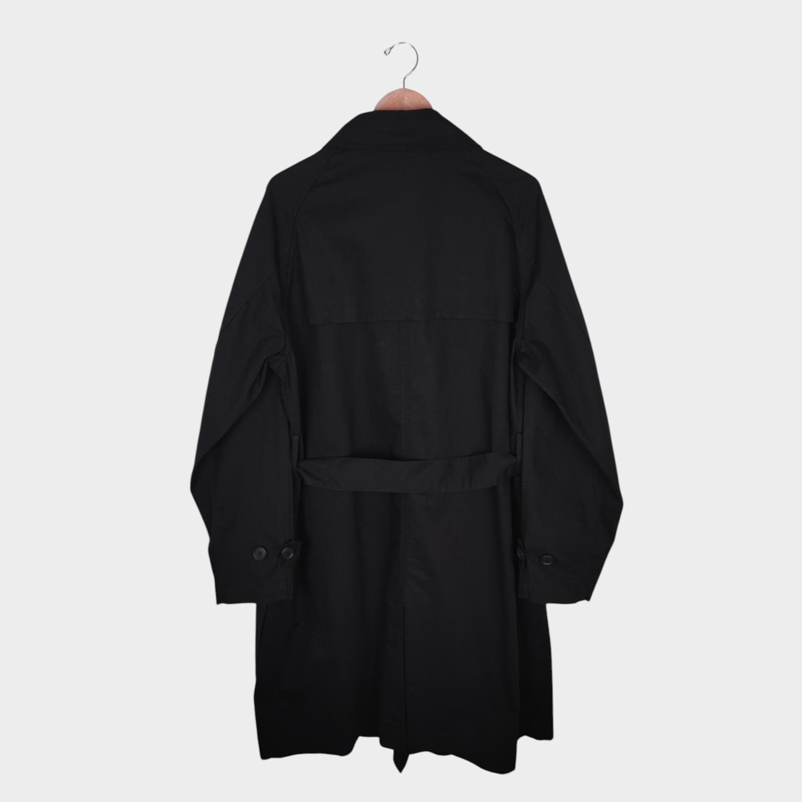 SNOW PEAK Men's Black Takibi Spec Utility Trench Coat