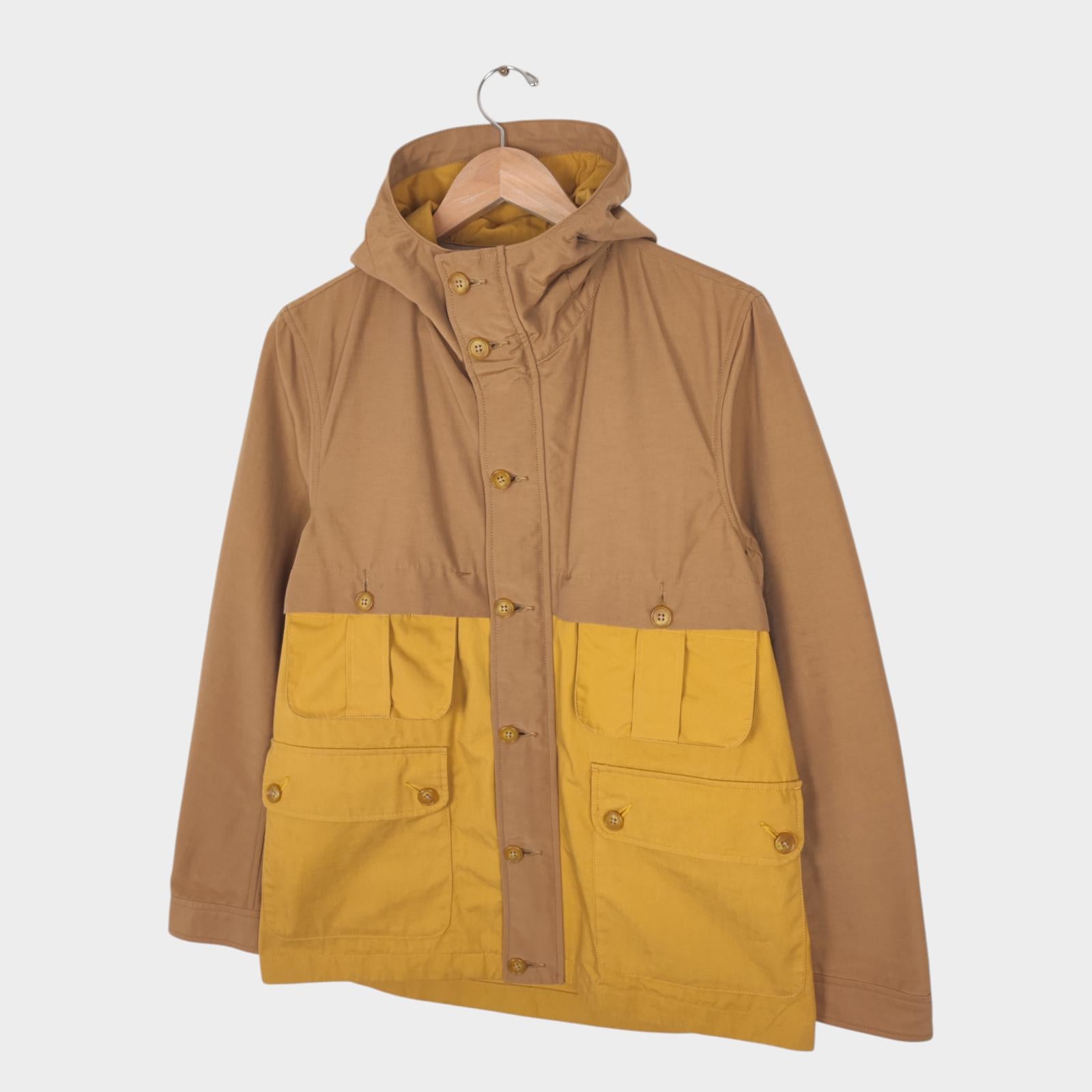 MR.OLIVE Men's Made in Japan Yellow/Beige 60/40 Cotton Nylon Mountain Parka Jacket