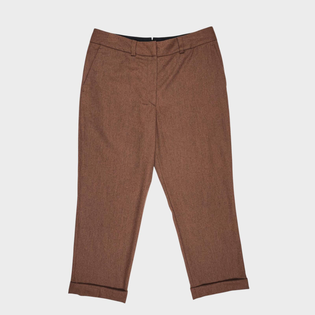 MARGARET HOWELL Women's Brown Made in Italy Wool Cashmere Trousers
