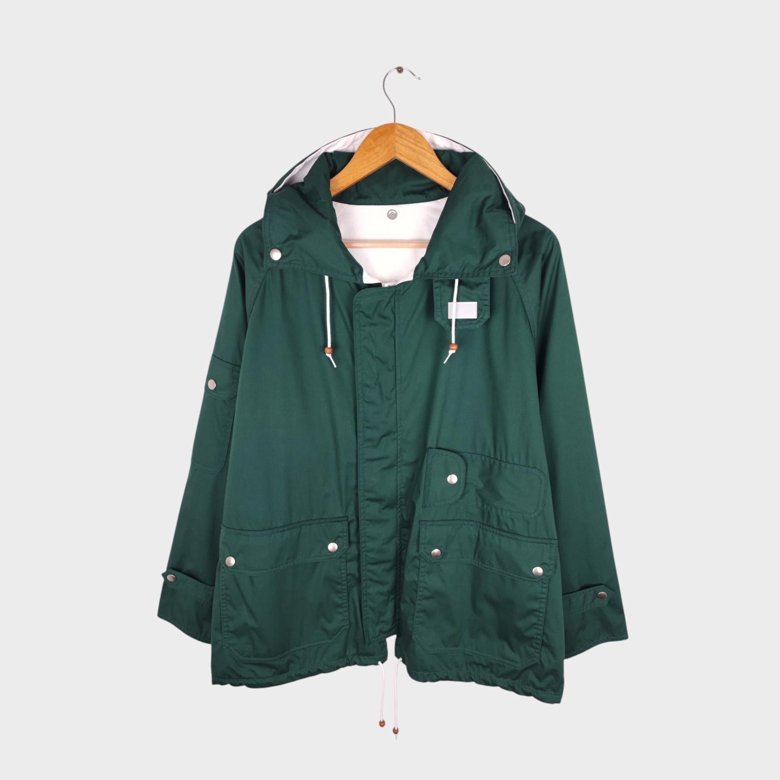 BEAMS PLUS Men's Green 3 Layer Sailing Parka Jacket