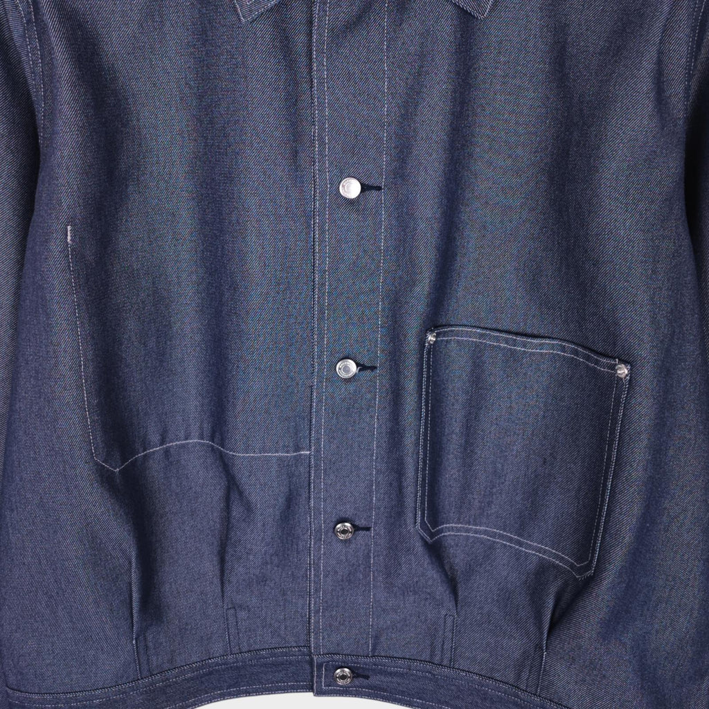 MACKINTOSH PHILOSOPHY Men's Blue Polyester Denim Cropped Jacket